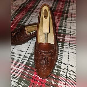 SANTONI Gorgeous Rich Brown Tasseled Loafers 10.5EE SUPER PRE-OWNED!